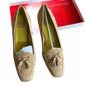2x HP! Worn once Coach Jude tan suede 7.5 tassel.